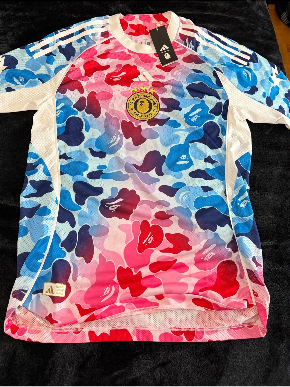 ADIDAS BAPE CAMO SOCCER JERSEY